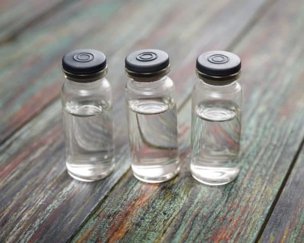 glass injection bottle