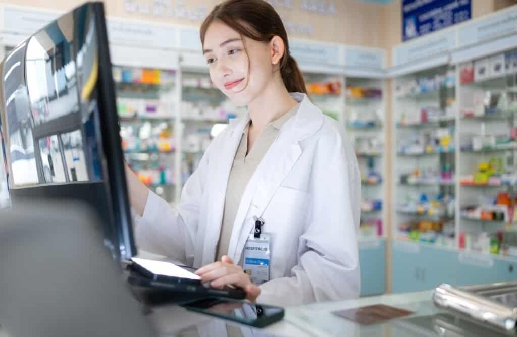 Pharmacists monitor and inspect the quality of pharmaceuticals sold in pharmacies