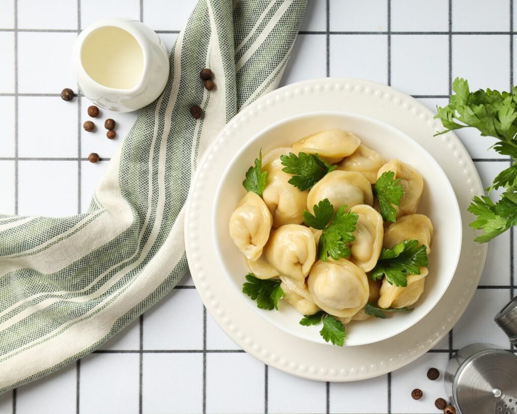 Dumplings, concept of tasty food, dough food