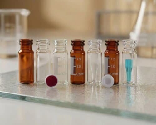 2ml snap glass hplc vials amber and clear