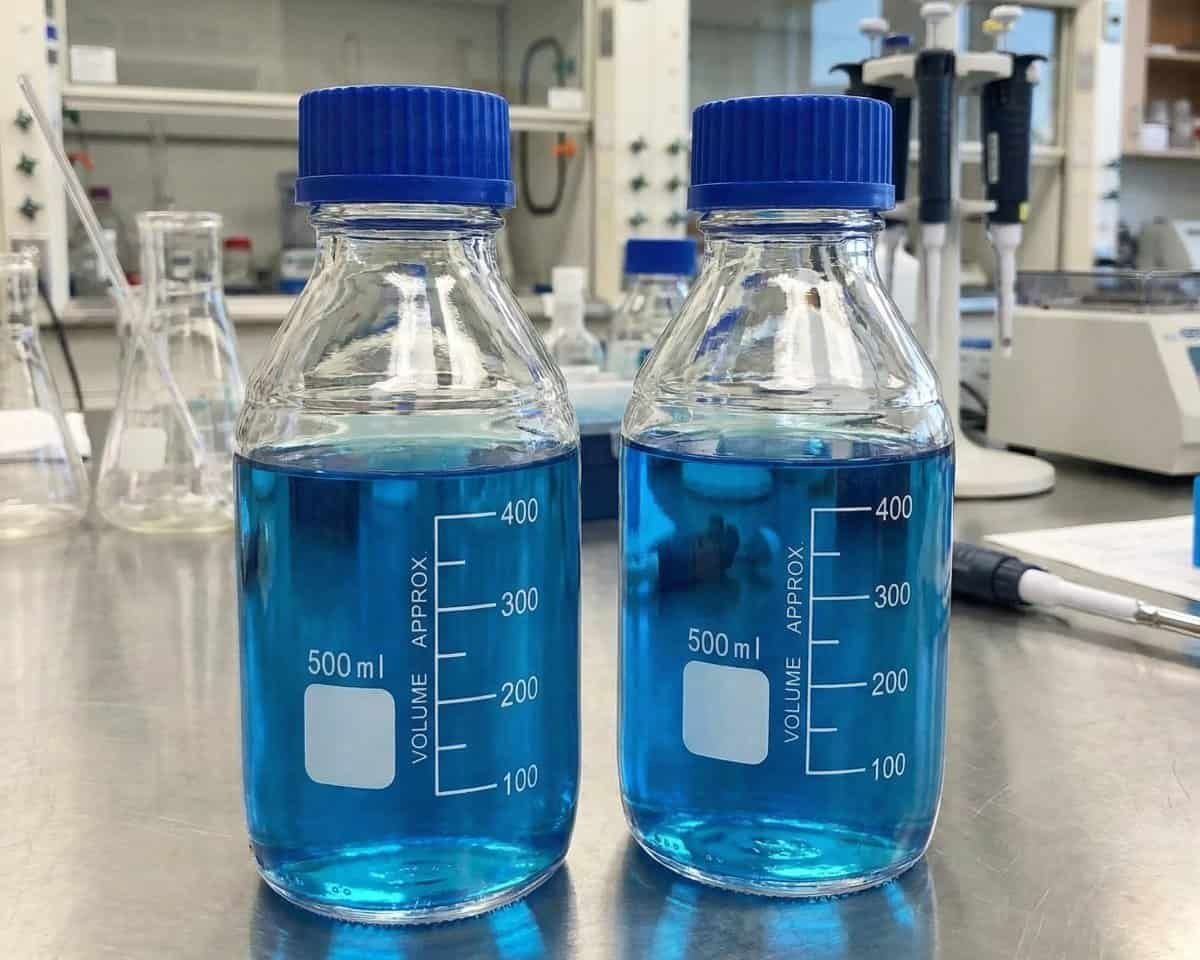 gl45 clear glass reagent bottles