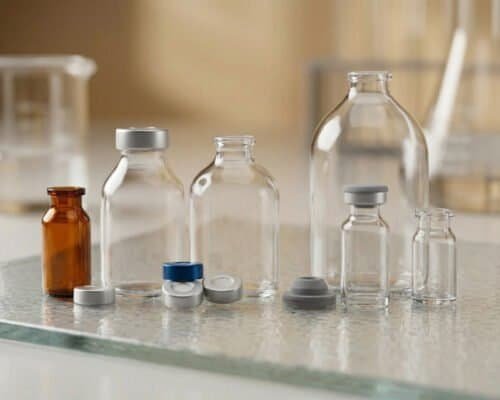 injections amber and clear crimp vials