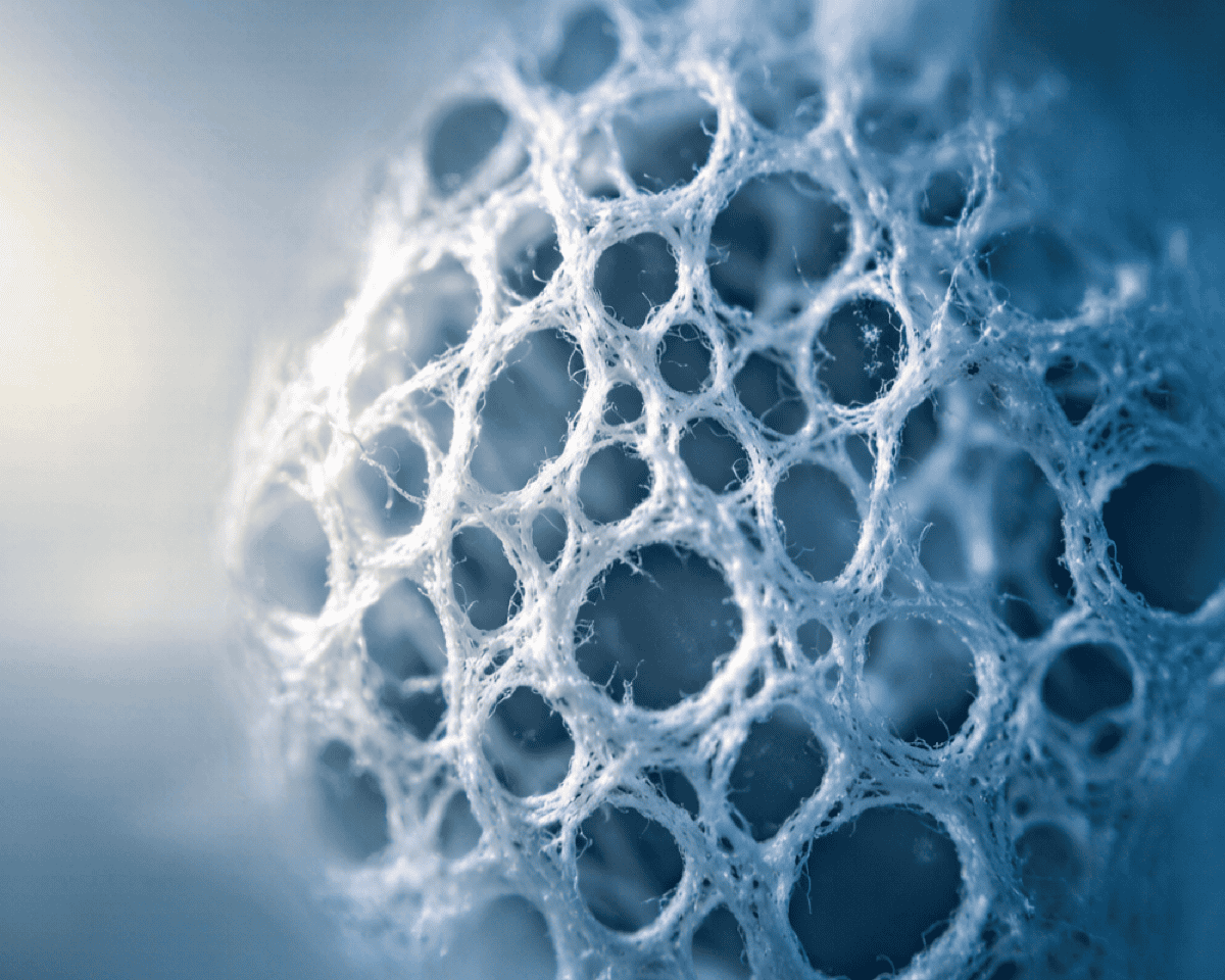 Close-up of a syringe filter membrane