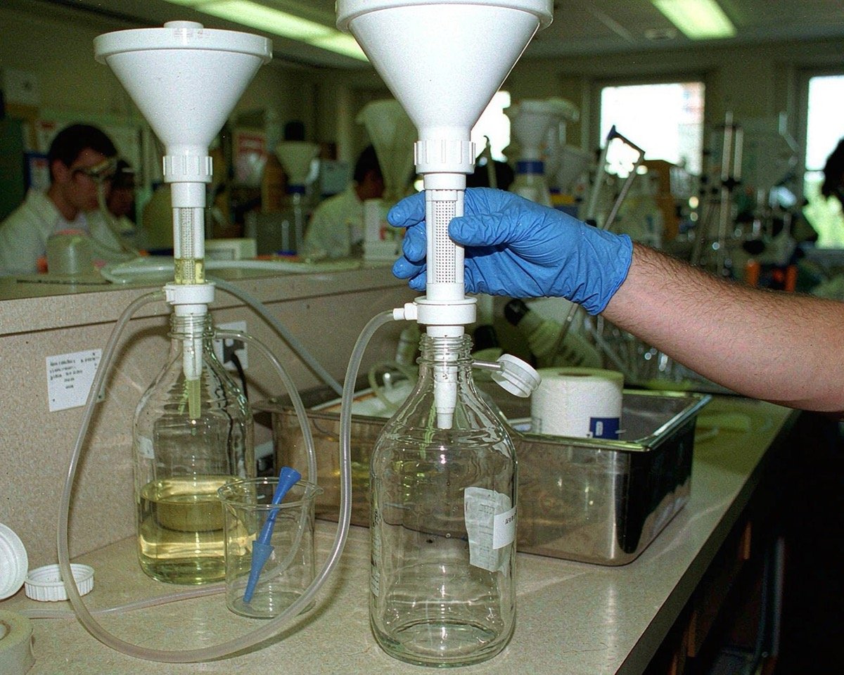 bottle top filters vs syringe filters which for large volumes