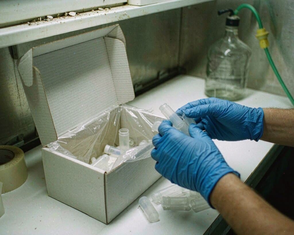 how to dispose of used hplc vials and consumables safely