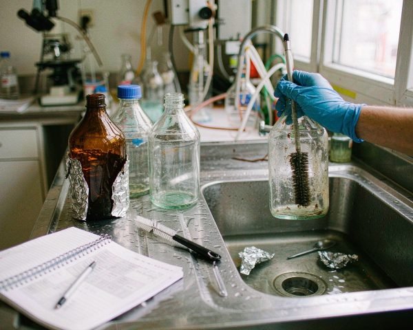 how to stop algae growing in solvent reservoirs and media bottles